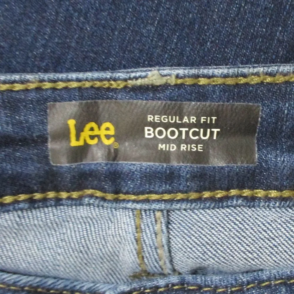 Lee Mid Rise Boot Cut Jeans Size 16S - Picture 4 of 8